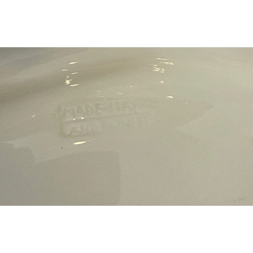 Vintage Unbranded White Cabbage Divided Serving Dish Gourmet Ware Hand Painted